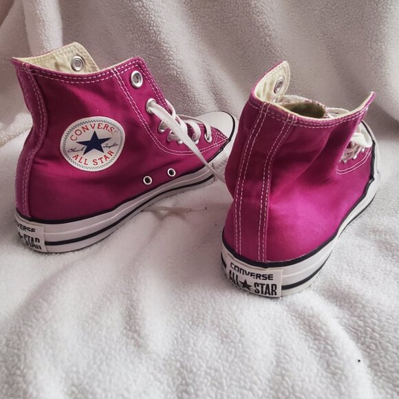 Converse Chuck Taylor All Star Hi Top Pink fuschia women 8 men 6 - Picture 4 of 9